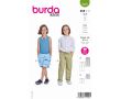 Strih Burda 9224 - Nohavice s gumou v páse pre chlapcov, vreckáče, šortky, plavky