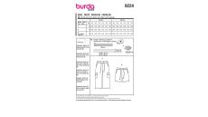 Strih Burda 9224 - Nohavice s gumou v páse pre chlapcov, vreckáče, šortky, plavky