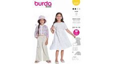 Strih Burda 9225 - Šaty s volánikmi pre dievčatá, krátke sako, bolerko