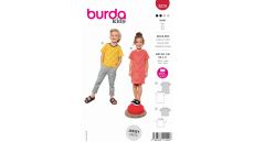Strih Burda 9229 - Tričkové šaty, tričko pre dievčatá a chlapcov