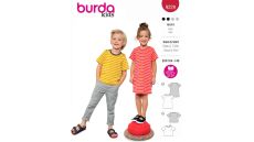 Strih Burda 9229 - Tričkové šaty, tričko pre dievčatá a chlapcov