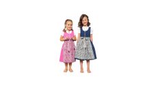 Strih Burda 9230 - Krojové šaty pre dievčatá, folklórne blúzka, zásterka