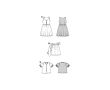 Strih Burda 9230 - Krojové šaty pre dievčatá, folklórne blúzka, zásterka