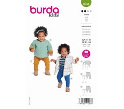 Strih Burda 9231 - Bunda a tepláčky pre bábätká