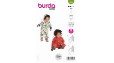Strih Burda 9232 - Overal, kombinéza pre bábätká