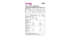 Strih Burda 9232 - Overal, kombinéza pre bábätká