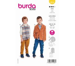 Strih Burda 9234 - Sako a vesta pre chlapcov