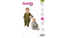 Strih Burda 9235 - Overal, kombinéza pre bábätká