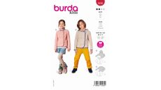 Strih Burda 9236 - Kabátik s kapucňou pre dievčatá a chlapcov