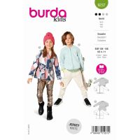 Strih Burda 9237 - Mikina pre dievčatá a chlapcov