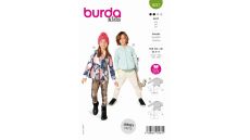 Strih Burda 9237 - Mikina pre dievčatá a chlapcov