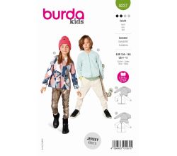 Strih Burda 9237 - Mikina pre dievčatá a chlapcov