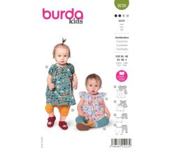 Strih Burda 9239 - Detské šaty, blúzka a tepláčiky