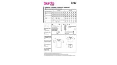 Strih Burda 9242 - Voľné šaty, tričko a šortky pre dievčatá