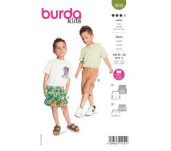 Strih Burda 9243 - Šortky, vreckáče pre chlapcov