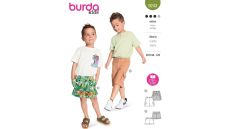 Strih Burda 9243 - Šortky, vreckáče pre chlapcov