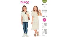 Strih Burda 9244 - Voľné empírové šaty, blúzka pre dievčatá