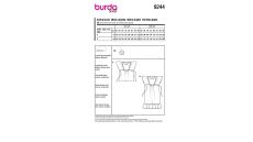 Strih Burda 9244 - Voľné empírové šaty, blúzka pre dievčatá