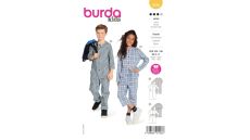Strih Burda 9245 - Overal pre dievčatá a chlapcov
