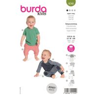 Strih Burda 9246 - Tričko a tepláčky pre bábätká