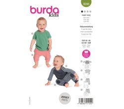 Strih Burda 9246 - Tričko a tepláčky pre bábätká