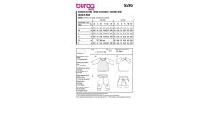 Strih Burda 9246 - Tričko a tepláčky pre bábätká