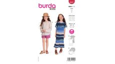Strih Burda 9247 - Voľné šaty, blúzka pre dievčatá