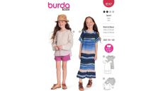 Strih Burda 9247 - Voľné šaty, blúzka pre dievčatá