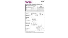 Strih Burda 9249 - Naberané šaty a blúzka pre dievčatá