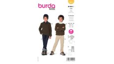 Strih Burda 9251 - Chlapčenská mikina a džínsové nohavice, menčestrové nohavice