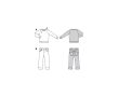 Strih Burda 9251 - Chlapčenská mikina a džínsové nohavice, menčestrové nohavice