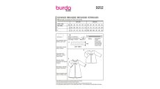Strih Burda 9252 - Dievčenské áčkové šaty, blúzka