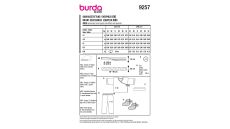 Strih Burda 9257 - Zavinovacie tričko, tepláčky, čelenka a capáčky