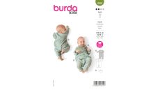 Strih Burda 9258 - Overal so zapínaním na patentky na nohaviciach