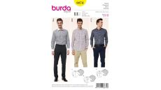 Strih Burda 6874 - Pánska košeľa, košeľa so skrytým zapínaním