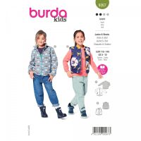 Strih Burda 9267 - Detský strih vesty a bundy