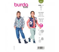 Strih Burda 9267 - Detský strih vesty a bundy