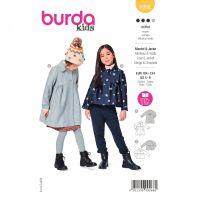 Strih Burda 9268 - Dievčenské kabátik v dvojakom prevedení