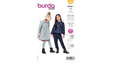 Strih Burda 9268 - Dievčenské kabátik v dvojakom prevedení