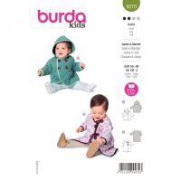 Strih Burda 9270 - Kabátik s kapucňou a župan pre bábätko dvojakom prevedení