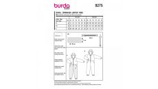 Strih Burda 9275 - Detský overal v dvojakom prevedení