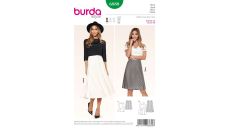 Strih Burda 6880 - Zvonová sukňa, dlhá sukňa