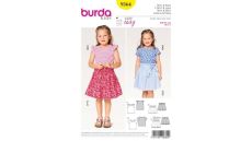 Strih Burda 9364 - Detské jednoduché tielko, tričko, sukne
