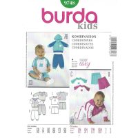 Strih Burda 9748 - Mikinka, tričko, tepláčky a šortky