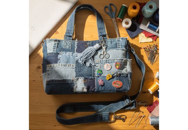 Praha 7.3. - Víkendový kurz upcyklácia džínsov - patchworková cestovná taška