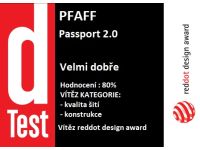 Pfaff Passport 2.0 - šijací stroj v D-testu - najlepší v kategórii "kvalita šitia"