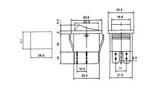 Kolískový spínač/vypínač pre parné vyvíjače 20069