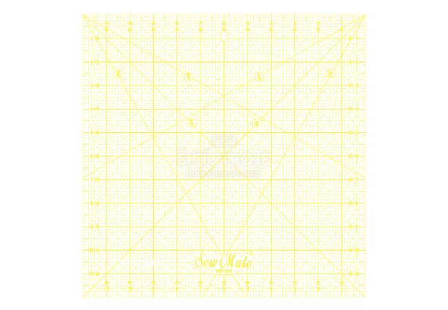 Rastrové pravítko 12"x12" E1212-YW žlté