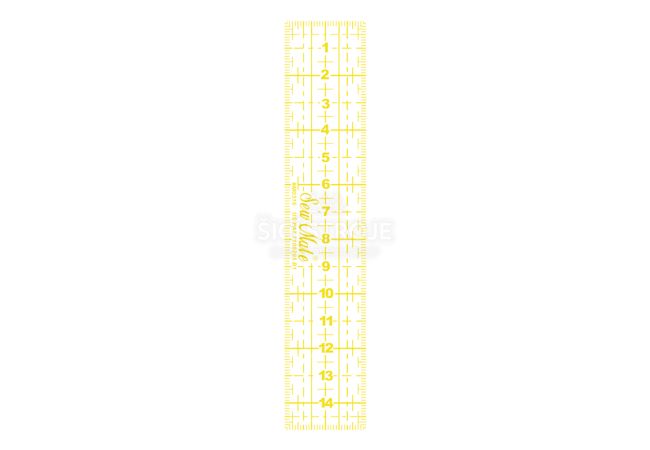 Rastrové pravítko 3x15cm M0315-YW žlté