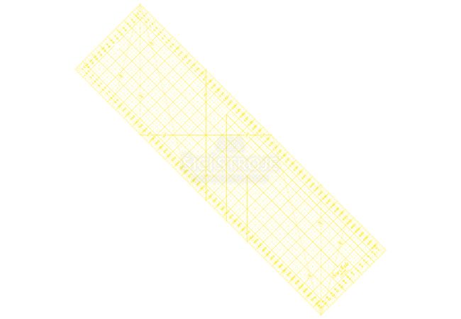 Rastrové pravítko na patchwork 16x60cm M1660-YW žlté